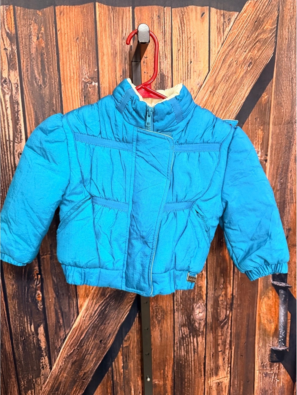 Rothschild Vintage Toddler Puffer Jacket Size 4 Blue with Removable Hood